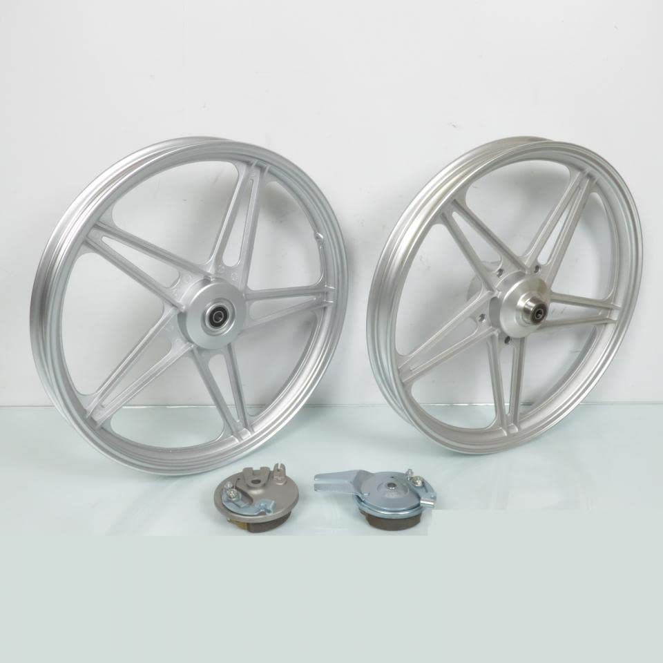 Felge Cyclo 17 Zoll X1.6 passend für Peugeot 103 MVL/Vogue/Chrono, Typ Bernardi, grau (AV+AR)