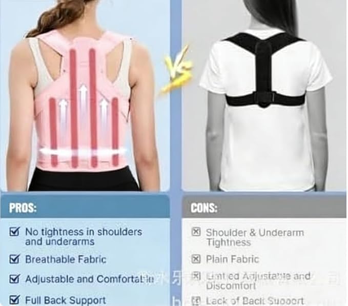 Back Brace Posture Corrector for Women and Men Back Posture Corrector Women Back Posture Corrector for Men Back Brace for Posture (Pink, Medium)
