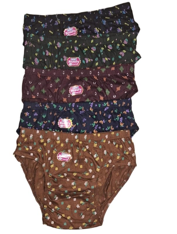 Radhey Enterprises Women’s Cotton Printed Panties | Soft & Breathable Mid Waist Innerwear | Comfortable Briefs for Girls & Ladies Printed-(16_Print-5)-image-46