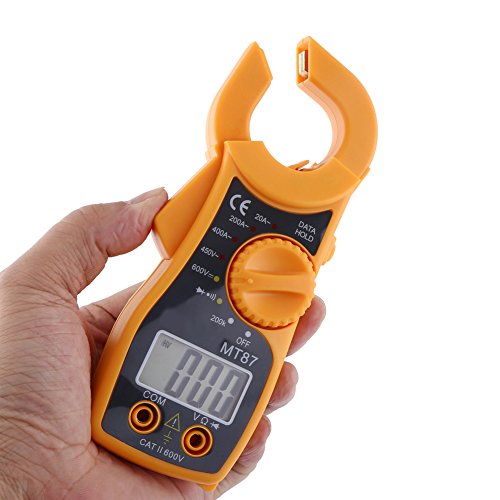 Image of Digital Clamp Meter Multimeter 1999 Counts AC DC 600V 400A Voltage Current Voltmeter Ammeter Ohmmeter Volt Amp Tester LCD Display Automotive Household Electrical Meter