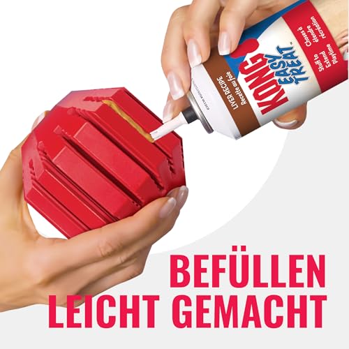 KONG Stuff-A-Ball - Langlebiges Kauspielzeug aus Gummi für Hunde - Für Zahngesundheit & Zahnreinigung - Befüllbares Spielzeug für Leckerlis & Snacks - Für Kleine Hunde