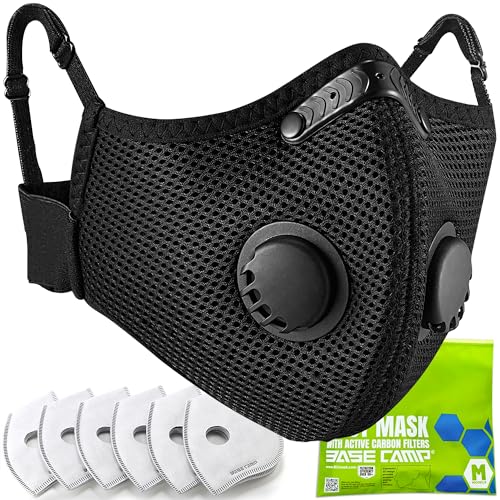 BASE CAMP M Plus Dust Mask, Breathable Reusable Face...