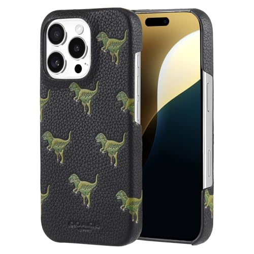 Coach Genuine Debossed Pebbled Leather Slim Wrap iPhone 16 Pro Case - Designer Phone Case - Repeat Rexy - image 1