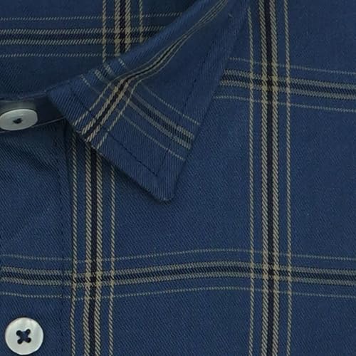 Image of GHPC 100% Cotton Checkered Half Sleeves Regular Fit Formal Shirt for Men