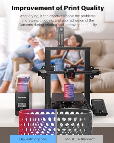 Image of 2026 New Official CREALITY Filament Dryer Box Pro 2.0 with Fans, Upgraded 360 Hot-air Circulates Heating, 1KG 3D Printer Filament Dehydrator Dry During Printing for 1.75 /2.85mm PLA PETG ABS TPU Nylon