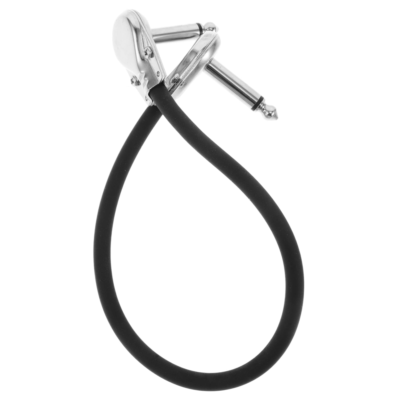HANABASS Electric Guitar Patch Cable Right Angle Connector Durable Flat Head Design for Effortless Setup Reliable Performance and Simple Connection to Effects Pedals