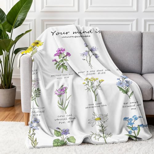Image of Christian /Inspirational /Religious /Spiritual /Birthday Gifts for Women /Adults, First Holy Communion Gifts for Girls, Soft Throw Blankets for Women 40 inchx 50 inch