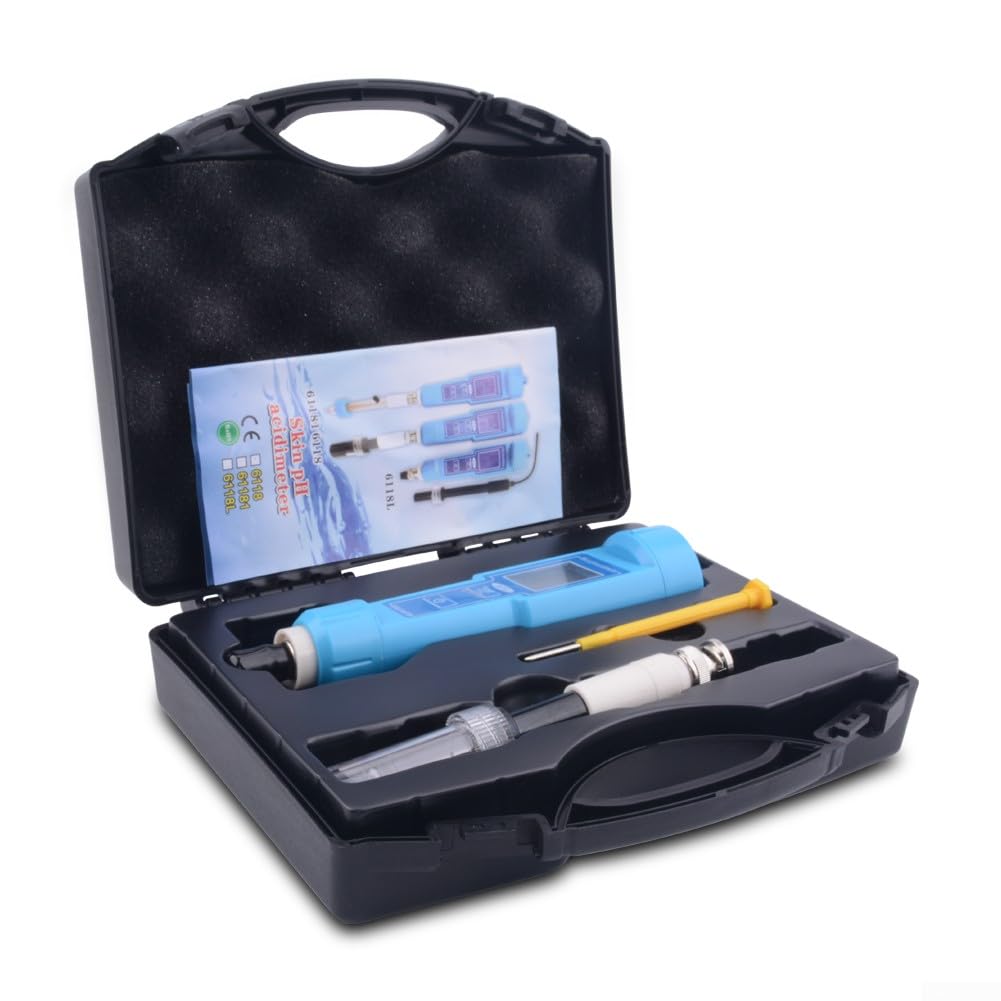 Misuratore di pH, misuratore di pH, termometro LCD per acqua, cibo, suolo, frutta, carne, laboratorio, acidità digitale