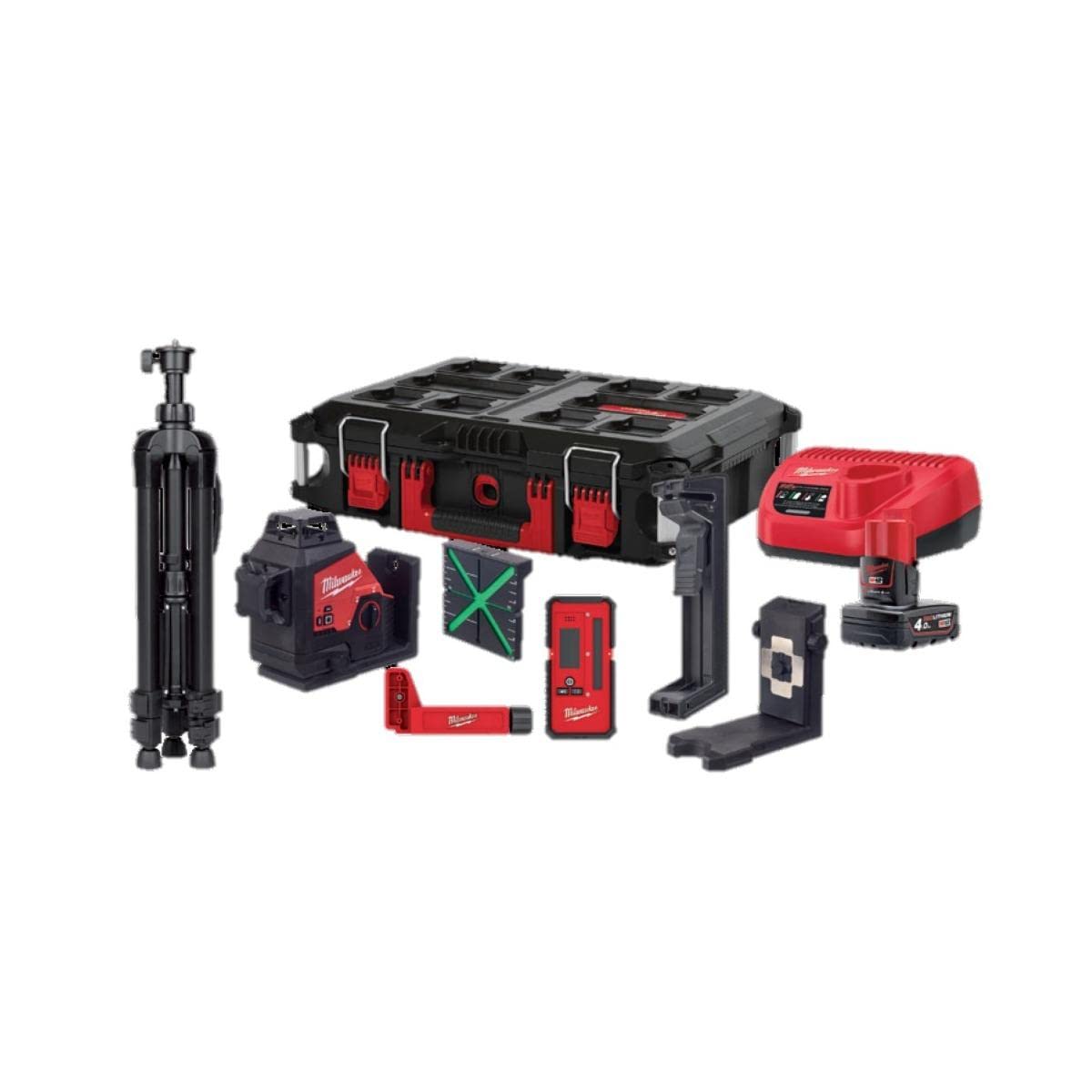 M12 3PLKIT-401P_3PL_Green Laser 12V 3 Lines 360° with Milwaukee Accessories