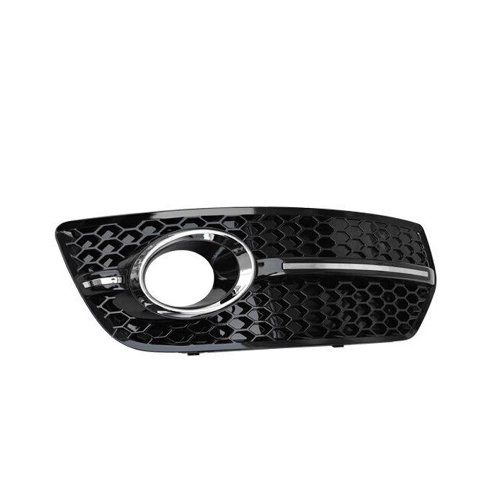 HONEYCOMB Mesh Hex Compatible For Audi Q5 Standard 2009 2010 2011 2012 Fog Light Grill Cover Front Bumper Grille 8T0807681F Accessories(Chrome-Right)