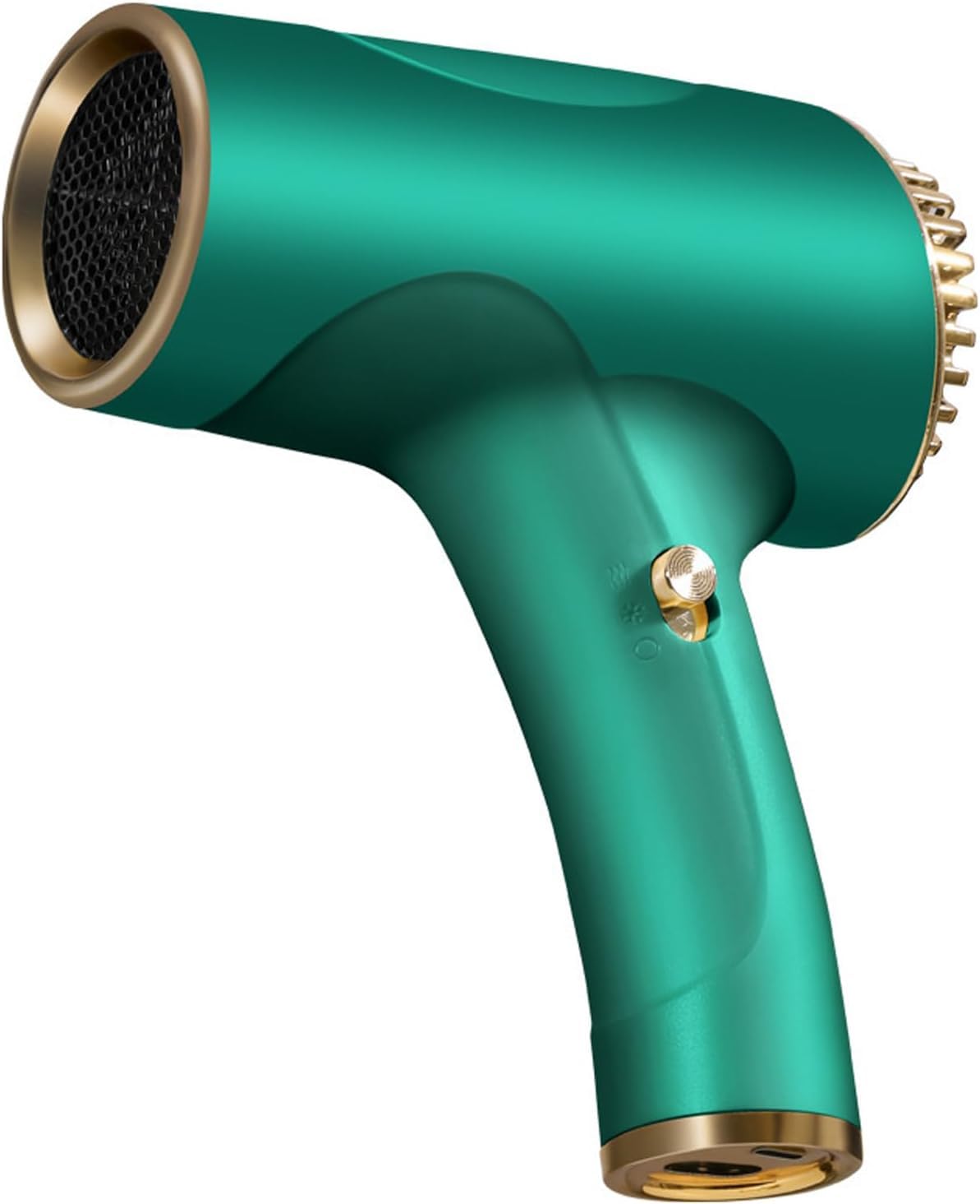 Asciugacapelli USB Senza Fili, Mini Asciugacapelli Leggero, Asciugacapelli Senza Fili con Batteria Integrata, Aria Calda/Fredda, Asciugacapelli da Viaggio Portatile per Pittura Artistica, Green