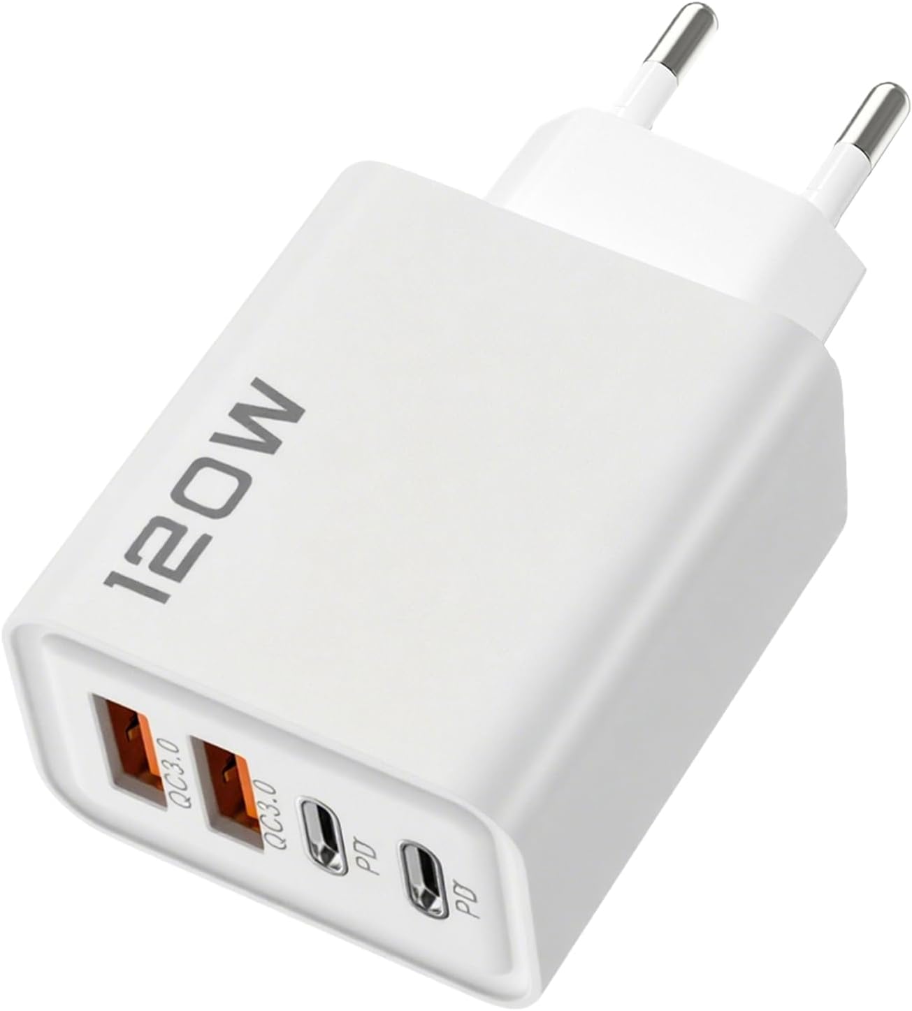 Tasselli | Caricabatterie rapido, caricabatterie da 120 W con porte USB di tipo C per telefono, casa, auto, tablet, PC, laptop, viaggi
