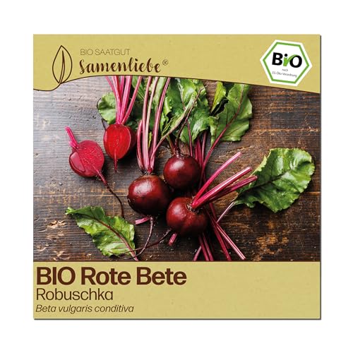 Samenliebe BIO Rote Bete Samen | Beete Robuschka - dunkelrot - samenfestes BIO Saatgut