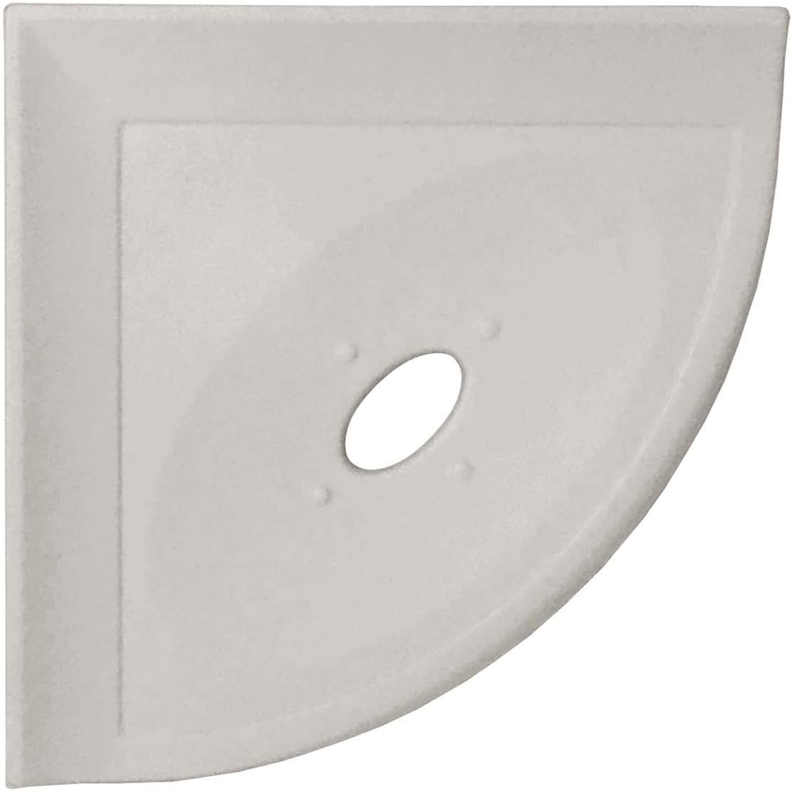 Questech 5" Soap Dish, Corner Shelf for Inside Shower, Retrofit Shower Organizer for Tiled Walls, Corner Soap Holder Bathroom Accessories, Metro Flatback, Gray Matte