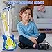 Contixo TG4 Musical Guitar and Microphone Set for Kids, Blue Electric Guitar Toys Starter Kit with Adjustable Height Microphone Stand, Karaoke Toy for Boys, Girls, Toddlers Christmas Birthday Gift