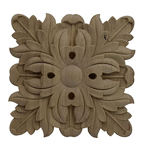 Gaodpz Holzschnitzel Aufkleber Ecke Raumdekoration Zubehör geschnitzt Onlay Applique Unlackierte Möbel für Heimtürdekoration Figur (Farbe : 5CM) Cover
