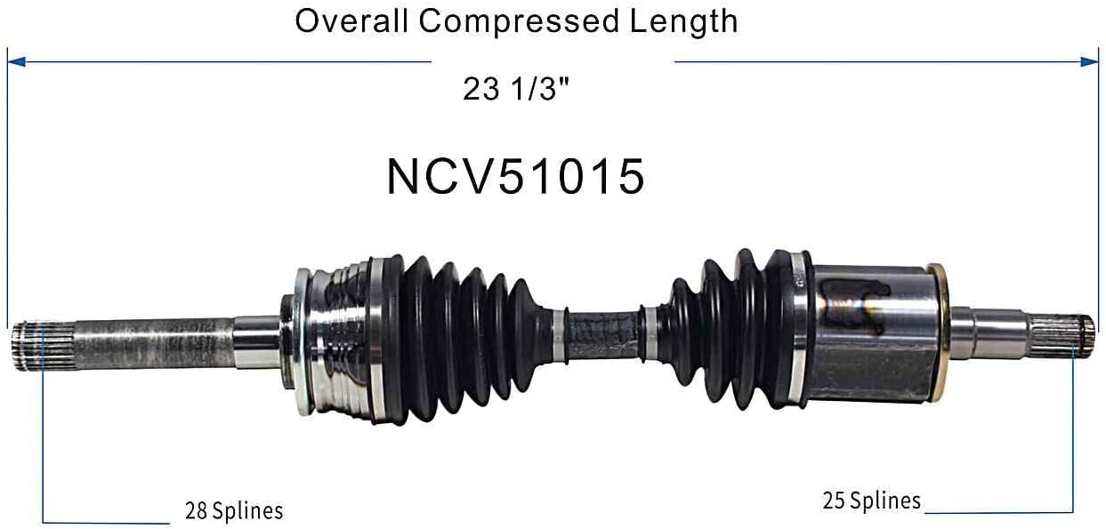 GSP NCV51015 CV Axle Shaft Assembly - Left Front (Driver Side)