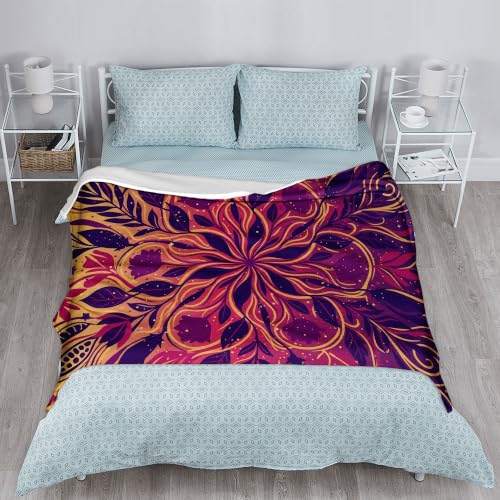 Jeté de lit à fleurs style bohème couverture peluche lit
