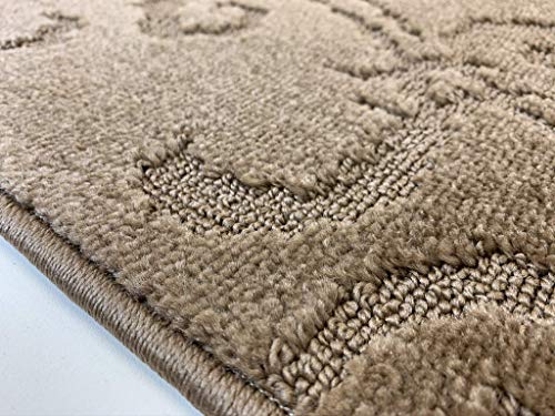 Custom Length Hallway Carpet Runner Rug, Slip Resistant, 26 Inch Wide X Your Choice Of Length, Scroll Cappuccino, 26 Inch X 7 Feet, Sold And Priced Per Foot #TOP4