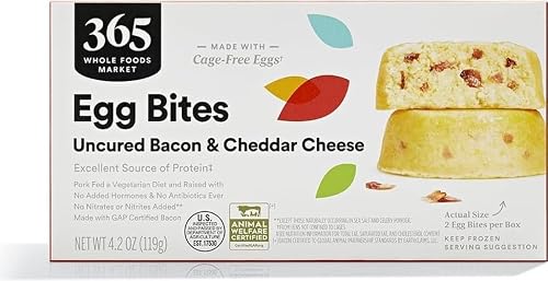 365 by Whole Foods Market Uncured Bacon & Cheddar Egg Bites, 4.2 OZ