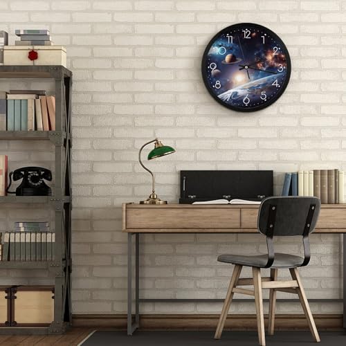 Horloge murale numérique moderne blanche à piles de 25cm
