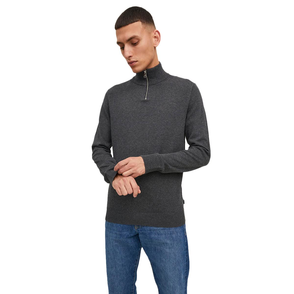 JACK & JONES Jjeemil Knit Half Zip Noos Maglione Lavorato A