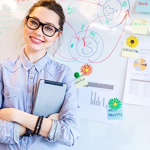 24 Pieces Fridge Magnets Daisy Flower Refrigerator Magnets Colorful Flower Fridge Magnets For Whiteboard Refrigerator Office Photo Cabinet Bulletin Board Decoration (Daisy) #TOP4