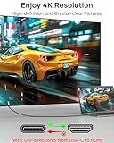 ziwodiv USB C to HDMI Cable 2M, 4K High-Speed USB Type-C to HDMI 2.0, Thunderbolt 4/3 to HDMI Cable for iPhone 17 16 15 Pro Max, MacBook Pro/Air, iPad Pro/Air, iMac, Surface, GalaxyS25 - Image 3