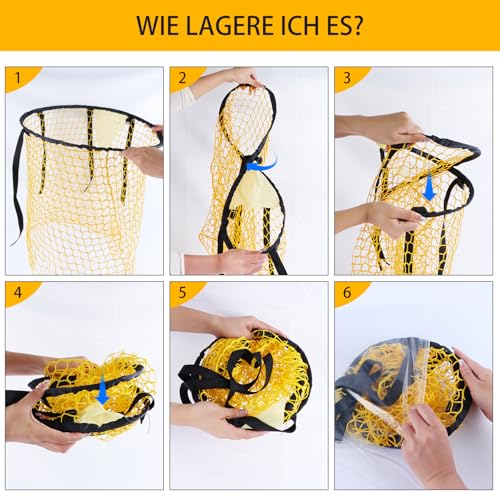 Red de Objetivo de Fútbol 2Pcs Contenedores Superiores Football Goal Football Target Accesorio para Portería de Fútbol con Marco para Práctica Entrenamiento - imagen 3