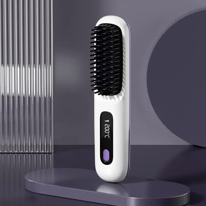 Mein Maison Glissara | Kabelloses Haarglätteisen | USB-Ladefunktion & LCD-Display | Keramik & Ionen-Technologie(Schwarz)