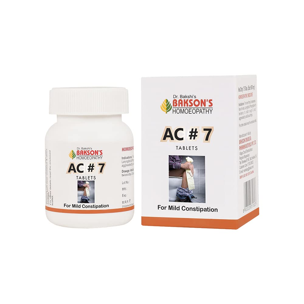 Dr. Bakshis BAKSONS HOMOEOPATHY AC#7 TABLETS -75TABS (B0C1CB9GNX) Amazon Price History, Amazon Price Tracker
