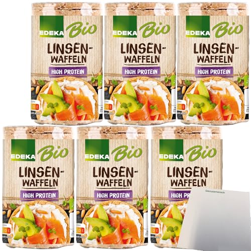 Edeka Bio Linsenwaffeln High Protein 6er Pack (6x90g Packung) + usy Block
