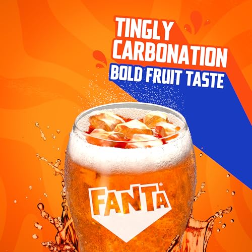 Image of Fanta Orange Soda Soft Drink Bottles, 12 fl oz, 6 Pack