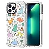MOSNOVO for iPhone 13 Pro Max Case, [Buffertech 6.6 ft Drop Impact] [Anti Peel Off] Clear Shockproof TPU Protective Bumper Phone Cases Cover with Dinosaur Land Design for iPhone 13 Pro Max