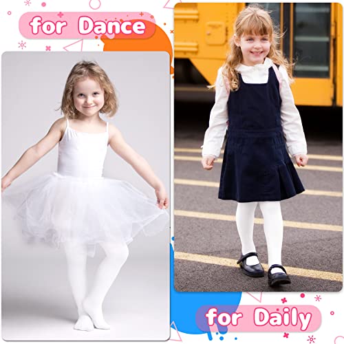 Olreco 2 Pairs Toddler Tights for Girls Dance Tights Ultra-Soft Toddler Ballet Stockings Baby Girl Stockings Baby Leggings2