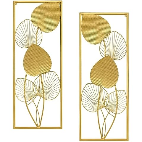 qiangXINGYai Golden Metal Wall Decor Set Cover
