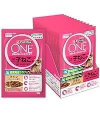 Amazon.co.jp: ピュリナワン キャットフード パウチ 1歳までの子ねこ用