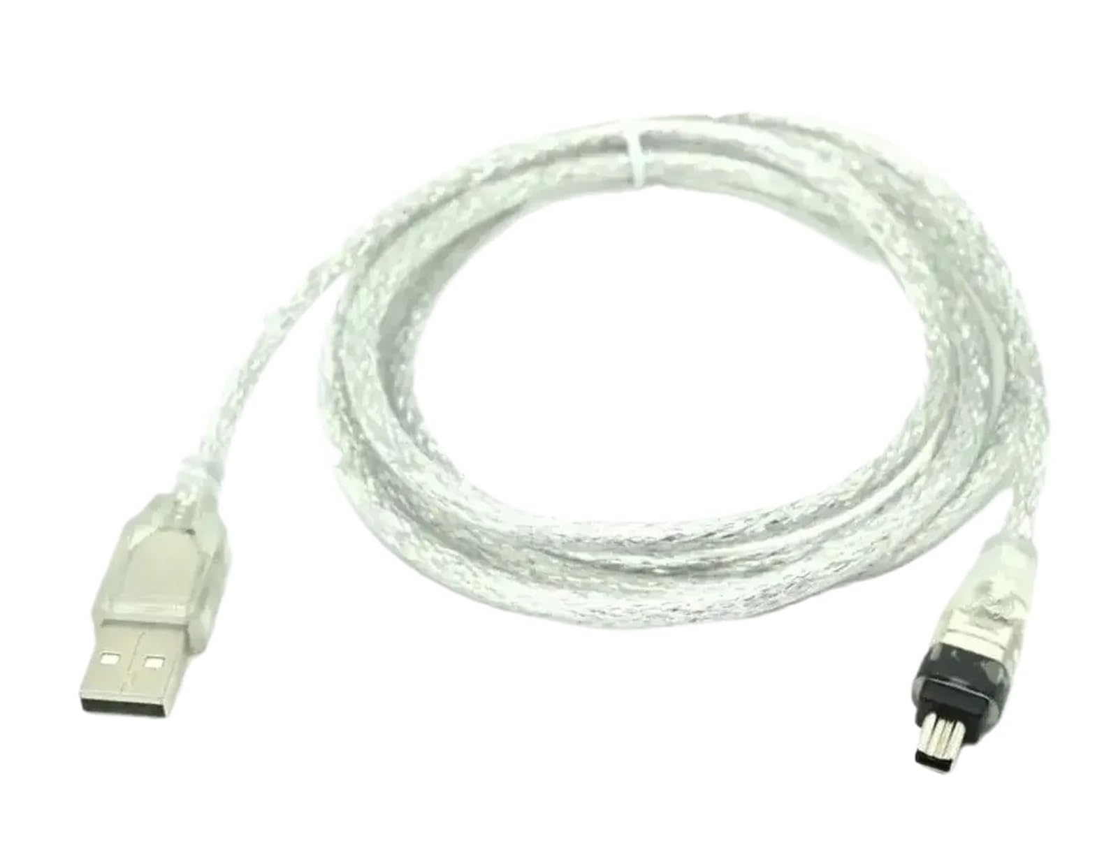 Firewire IEEE 1394 6 pin maschio a USB 2.0 4pin maschio, cavo adattatore convertitore dati cavo per fotocamera DV Acquisition Card (USB-1394 6pin)