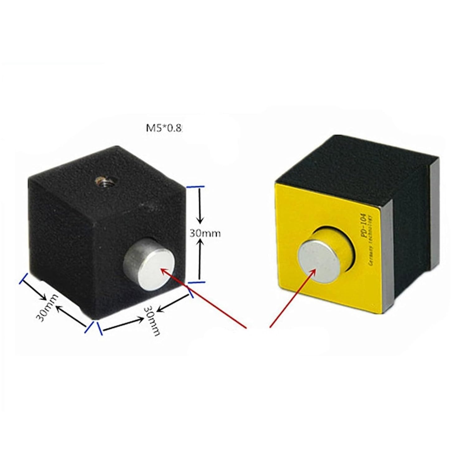 1Pcs 30kgf Switch Magnetic Table Base 17kgf Round Button Power Magnetic Base Dial Indicator Stand Base Magnet Table Wire Cutting(30kgf)