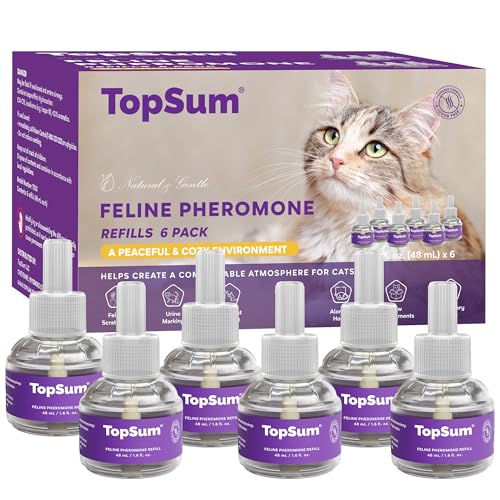 TopSum Cat Calming Diffuser Refill: 6 Refills Top Value Pack