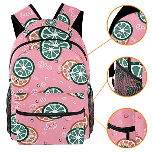 Sac à dos de voyage Leisure Campus vert citron orange rose pour filles et garçons - 3