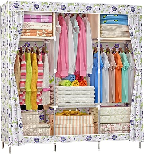 Armoire pliable 105x46x156cm : protégez vos vêtements de la poussière