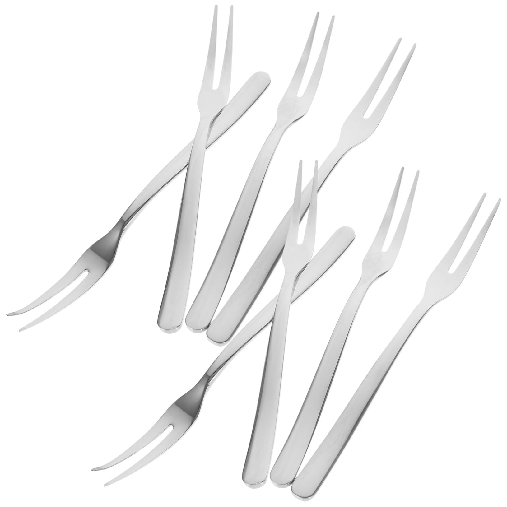 8 pezzi Forchettine Piccole in Acciaio Inossidabile per Antipasti Frutta e Insalata Design Ergonomico e Riutilizzabile Forchette da Dessert Resistenti e Versatili