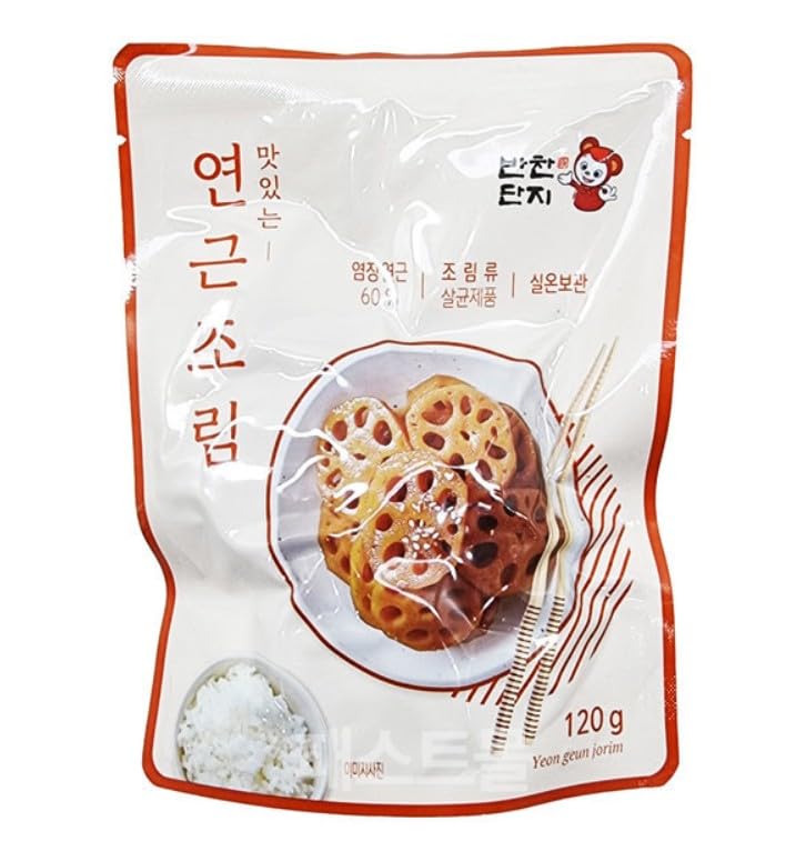 JaAeIn Traditional Korean Side Dish_Authentic Korean Banchan_Ready To Eat_Store at room temperature_120g (Seasoned Lotus Root)
