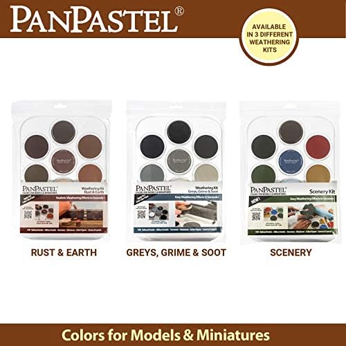 Colorfin PanPastel Ultra Soft Artist Pastel Set 9ml 7 kg-Weathering-Grays, Grime and Soot