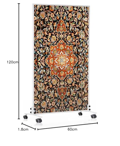 K&ouml;nighaus Bild Infrarotheizung Standger&auml;t - 1200 Watt - Energiesparend = w&auml;rmt innerhalb von 2 Minuten - mit Standf&uuml;&szlig;en & Thermostat - mobile Standheizung - Echter Hingucker mit Motiv: Orientteppich