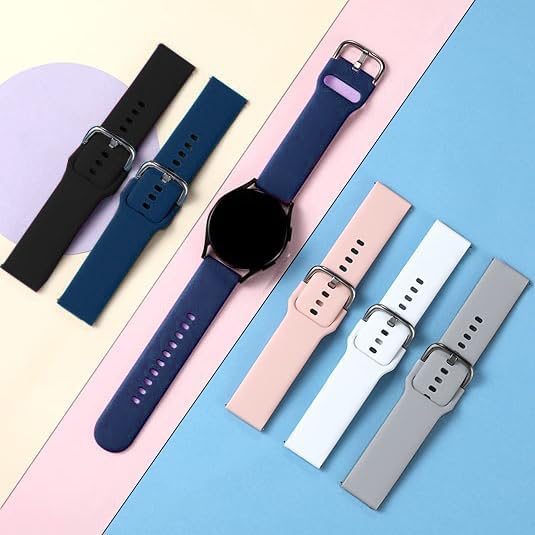AR-01 - Correas de reloj inteligente, correas ajustables de silicona suave de 20 mm compatibles con Fitpolo AR-01, Aeac AR-01 Smartwatch (paquete de 5)