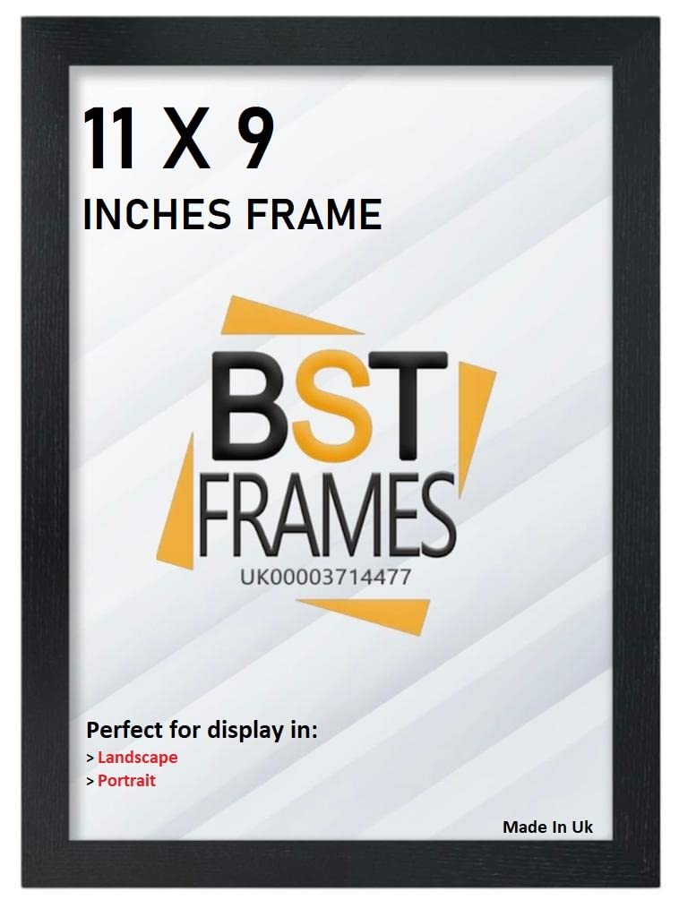 Bargain Shop Az Black Wooden Effect Picture Photo Frames (11" X 9" (279.4Mm X 228.6Mm), )