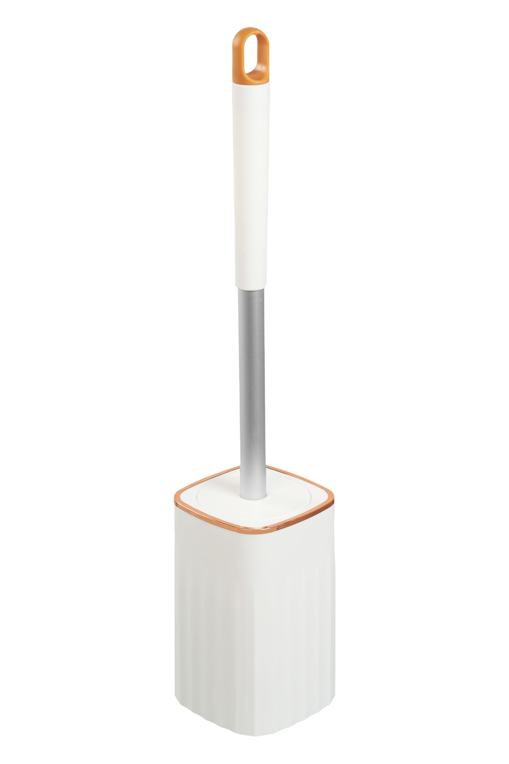 JAXHOM Toilet Cleaning Brush and Holder Set – No-Drill Bathroom Toilet Cleaner with Soft Bristles & Quick-Dry Ventilated Base – Space-Saving Cleaning Tool (White, Aura)-image-46