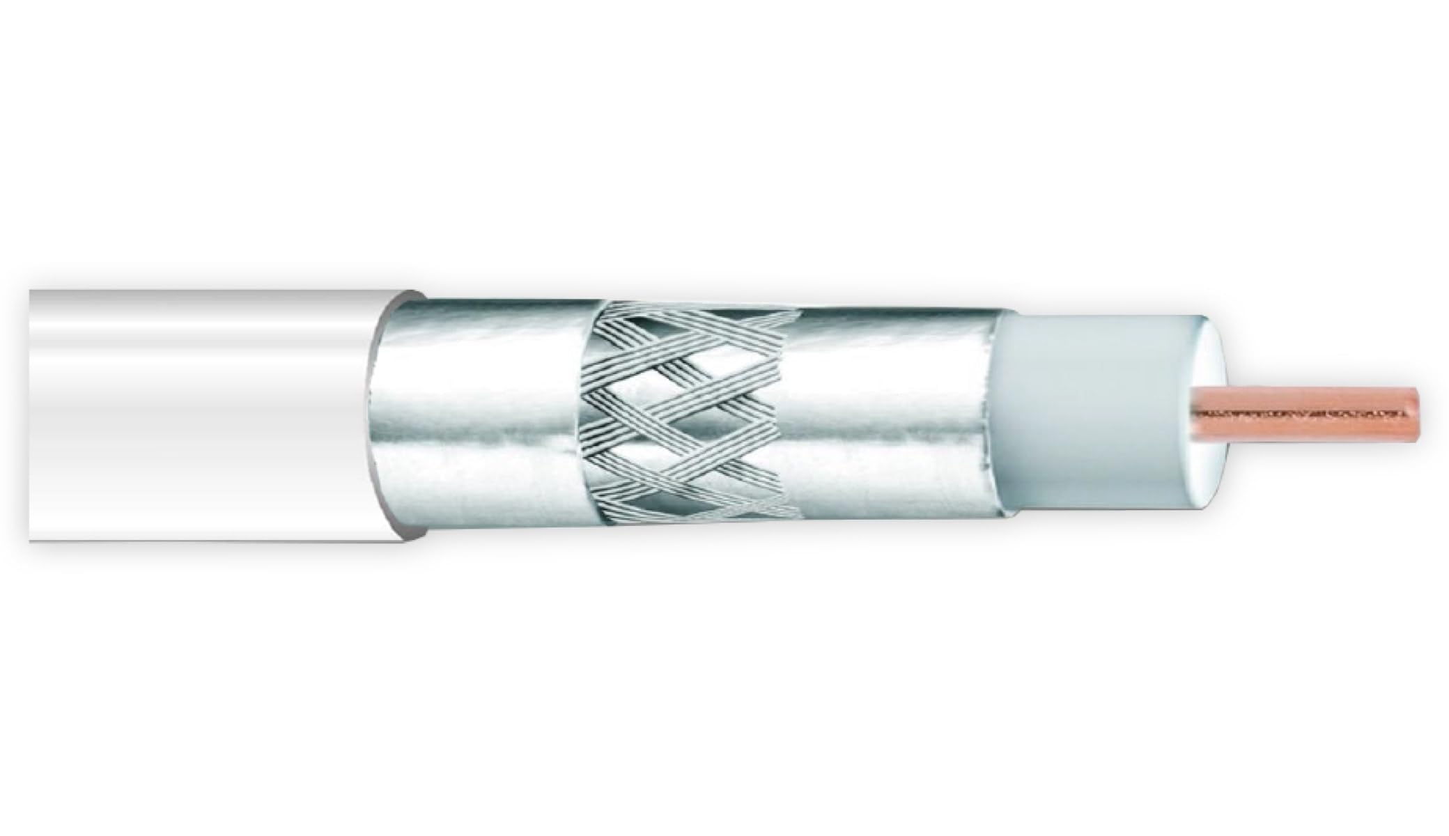 ANKARO Ankasat SK - Cable coaxial para satélite (120 dB, 100 m, CPR, 120 dB, apantallamiento triple, 100 m, acero y cobre, con impresión por metro), para DVB-S/S2, DVB-C, DVB-T/T2